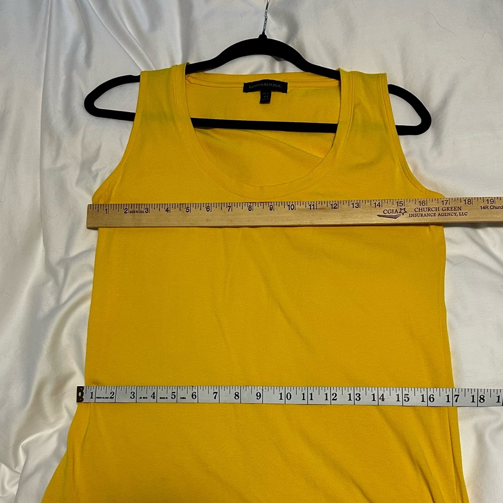 Banana Republic Tiered Bright Yellow Maxi Dress Size XS Petite - Picture 5 of 7